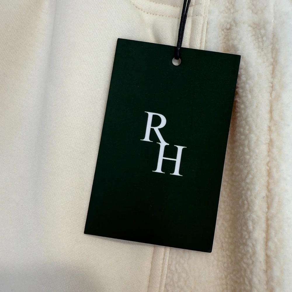 Recreational Habits RH Sabrina Sherpa Blocked Straight‎ Pant XS Oyster Cream New